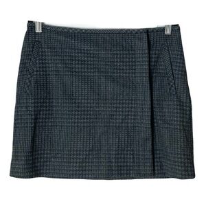 Nwot Banana Republic Factory 2023 Plaid Wrap Mini Skirt 8 Hook & Bar Pockets